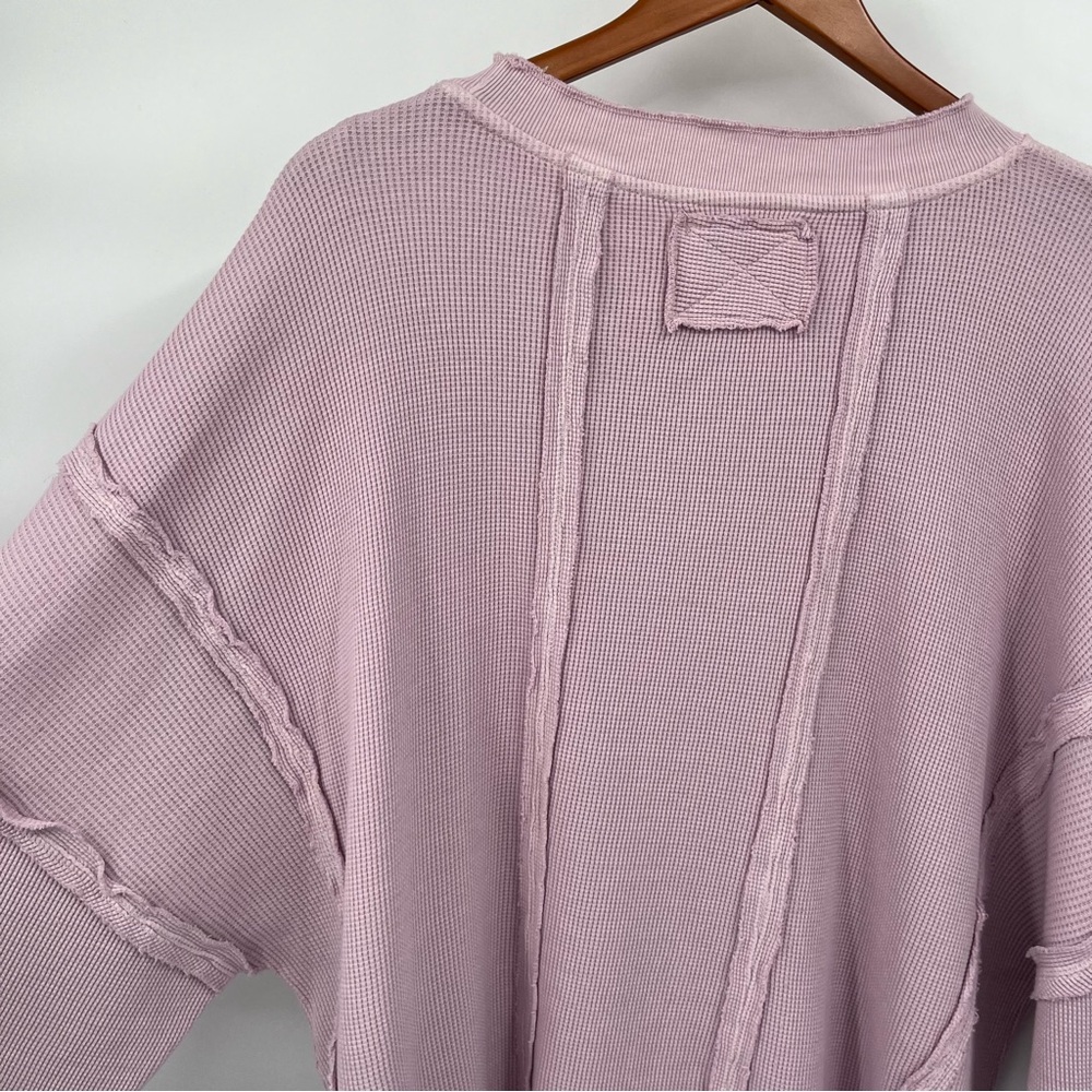 NWT We The Free People Lavender Ellie Thermal Oversized Top M - Picture 11 of 11
